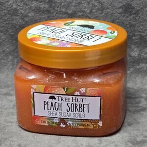 TREE HUT Peach Sorbet Shea Sugar Scrub 18 oz | Exfoliating Body Care